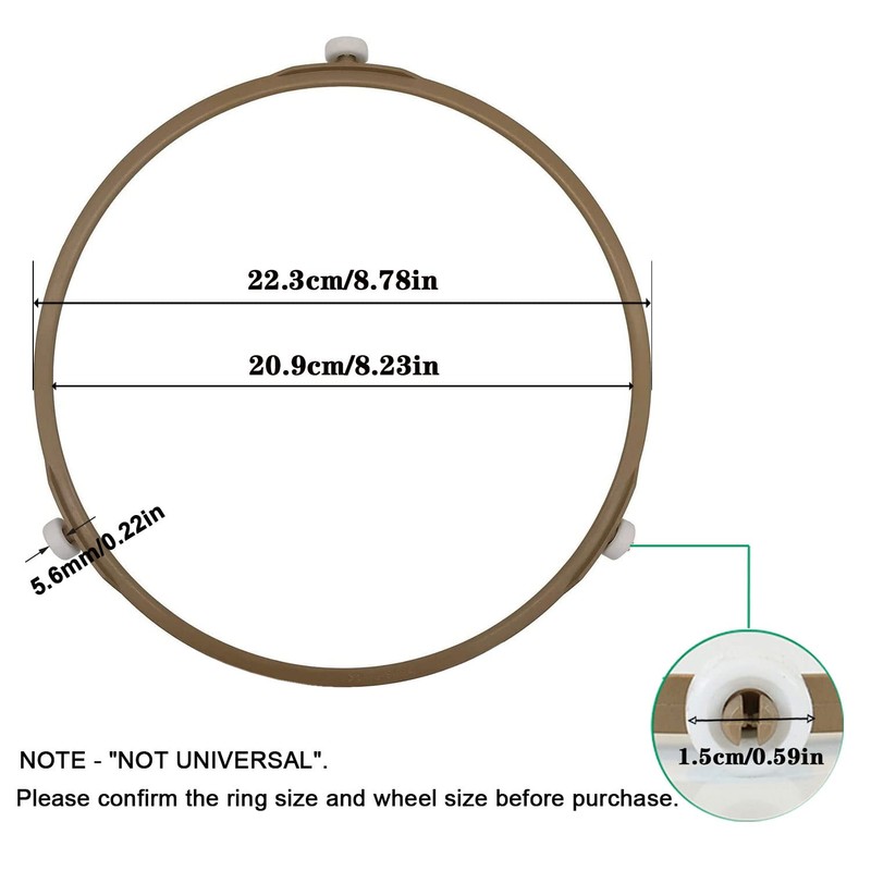Microwave Turntable Ring,8.7 Inch Microwave Oven Tray Rotating Roller Support