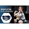 Weightlifting House Elite Leather Belt (White & Blue, XXL)
