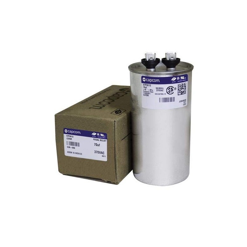 70 uf MFD 370 VAC Replacement Round Run Capacitor #