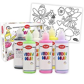 Viva Kids Window Colour Set Fairy Magic Pack of 6