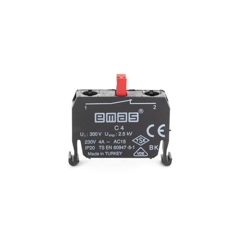 Foot and coarse hand button, red, mushroom button, IP65, 1S1Ö,