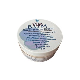 Diva Stuff Plum Bum Superior Bum Cream, Tightens, Plumps, Smooths and Softens, Coconut Beach Paradise Scent, 8oz