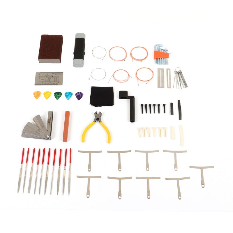 Guitar Tool Kit Bridge Pin Saddle Nut File Radius Ruler