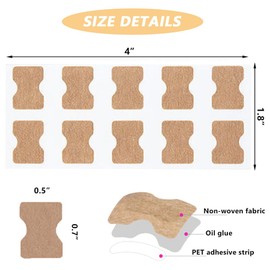 Ingrown Toenail Corrector Patch, 100 Pcs, No Glue & Breathable, 0.5"Wx0.7"L