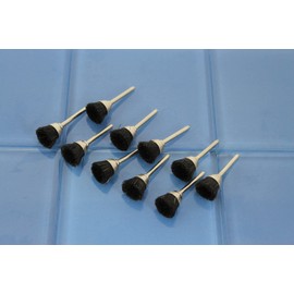 TEMO 10 pc Nylon Plastic Bristle 1/2 Inch Cup Wire Brush #404 1/8 Inch Shank for Dremel Rotary Tools