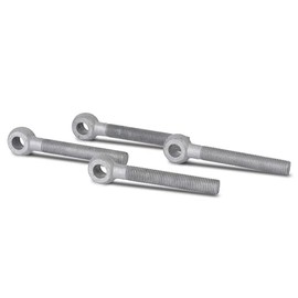 Alberts 410841 Eye Bolt without Accessories | Suitable for Gate Hinges | Hot-Dip Galvanised | Thread M20 | Start Threaded Rod - Centre Eye Screw 150 mm | Set of 2