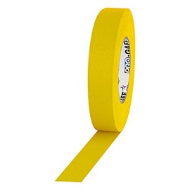 1" Width ProTapes Pro Gaff Premium Matte Cloth Gaffer's Tape With Rubber Adhesive, 11 mils Thick, 55 yds Length, Yellow (Pack of 1)