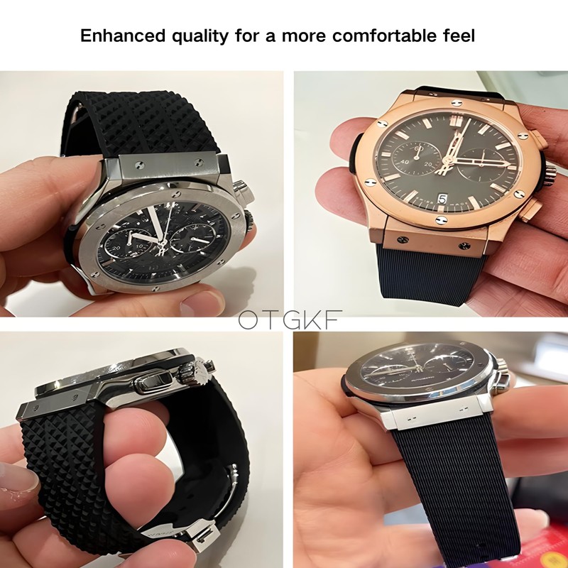 OTGKF 25mm 19mm 22mm Silicone Watch Strap for Hublot Big