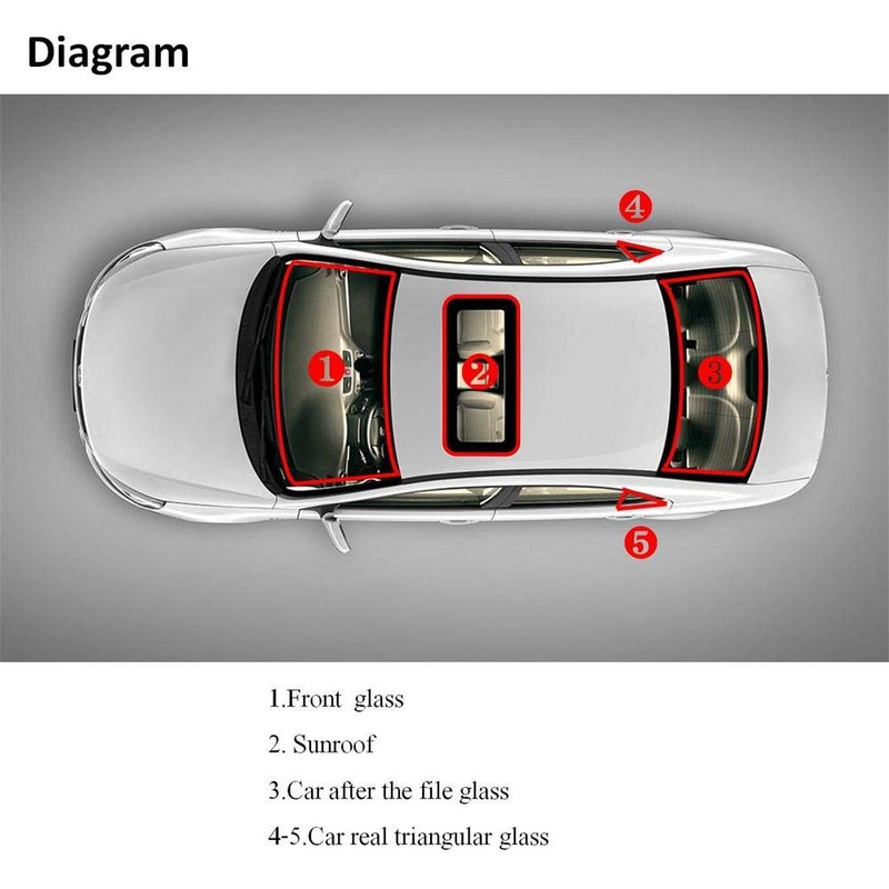 16ft/5M Windshield Seal Weather Stripping Rubber Sealing Strip Trim Cover