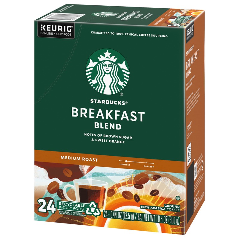 Starbucks Breakfast Blend Coffee K-Cups, 72 Count