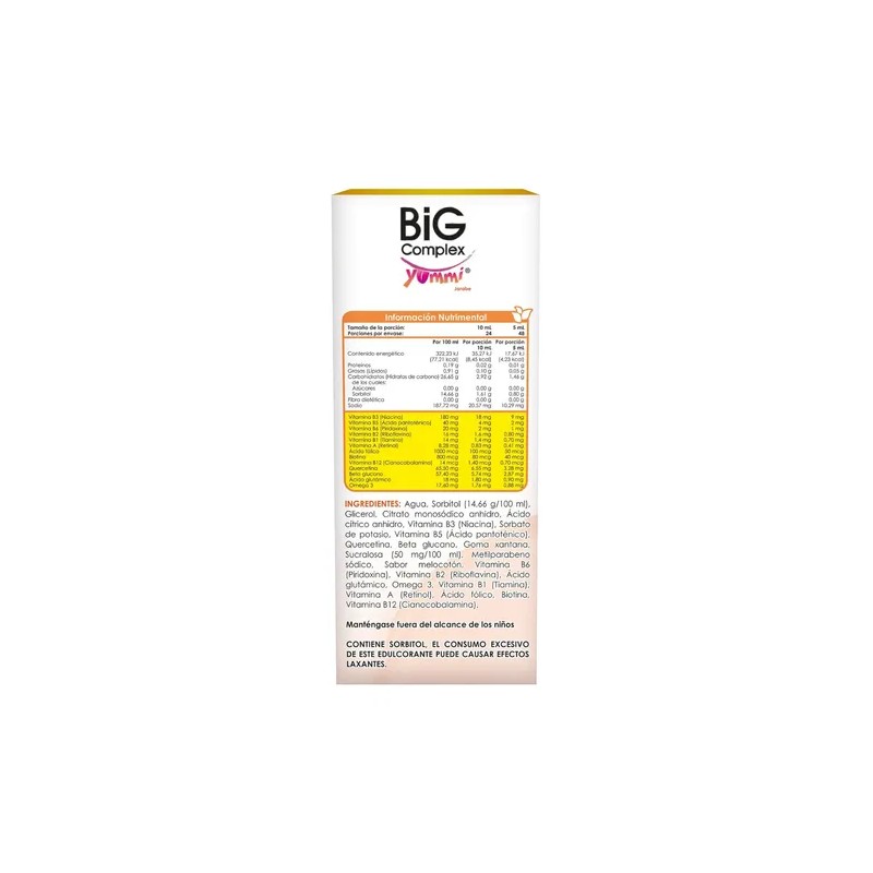 Big Complex Yummi / Omega 3, Beta-glucano Jarabe C/240ml Cmd