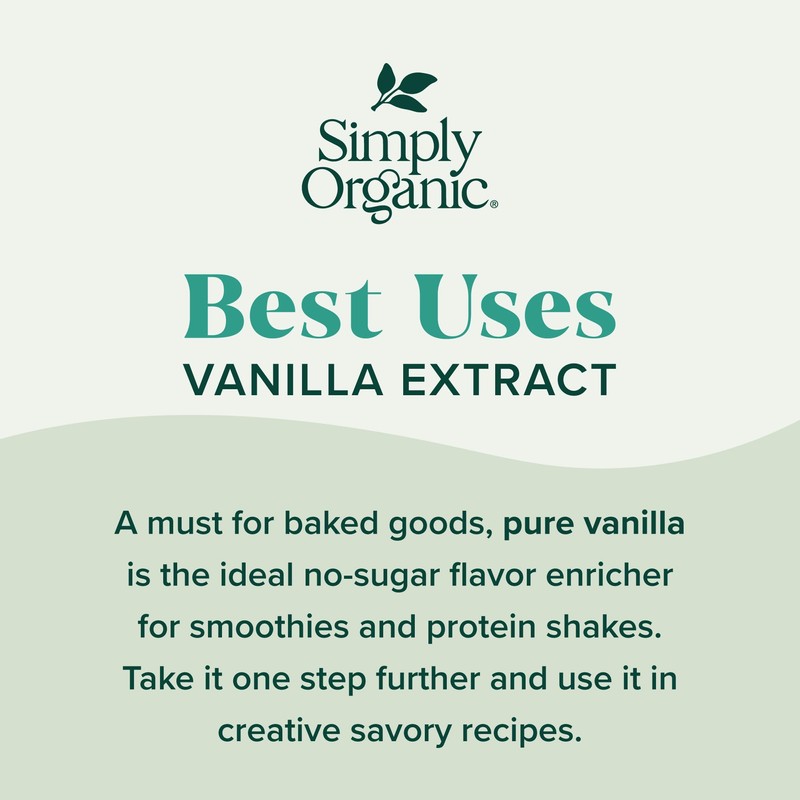 Simply Organic Pure Madagascar Vanilla Extract, 4-Ounce Glass Jar, Certified