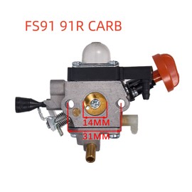 Mikatesi FS91 Carburetor FS 91 R Trimmer Carburetor Air Filter Kit for STIHL FS91R FS91 FC91 FS111 FC111 KM91R KM111R HT102 FC96 Trimmer Brushcutter 4180-120-0615 with 4180 141 0300 Air Filter Kit