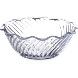 Dinex DXSWC1207 Tulip Bowl, 13 oz, 2.25" Height, 5.5" Width, 5.5" Length, SAN, Clear (Pack of 48)