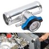 38mm/1.5in Inline Radiator Hose Filler Aluminum With Temperature Gauge for