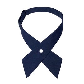 Kalanman Adjustable Criss-Cross Bowtie for Girls Women Pre Tied Bows for School Uniform Business (Navy)