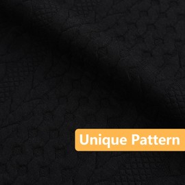 Cikary Decorative Throw Pillow Covers 18x18 Set of 2 for Sofa Bed with Raised Twisted Rope Pattern, Stretchy Embossed Couch Pillow Covers, Black