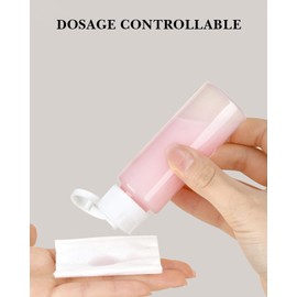 KOTORA 8 Pack Travel Bottles for Toiletries, Tsa Approved 3oz Portable Travel Bottles, BPA Free Leak Proof Squeezable Clear Travel Size Containers, Travel Accessories with Clear Toiletry Bag (White)