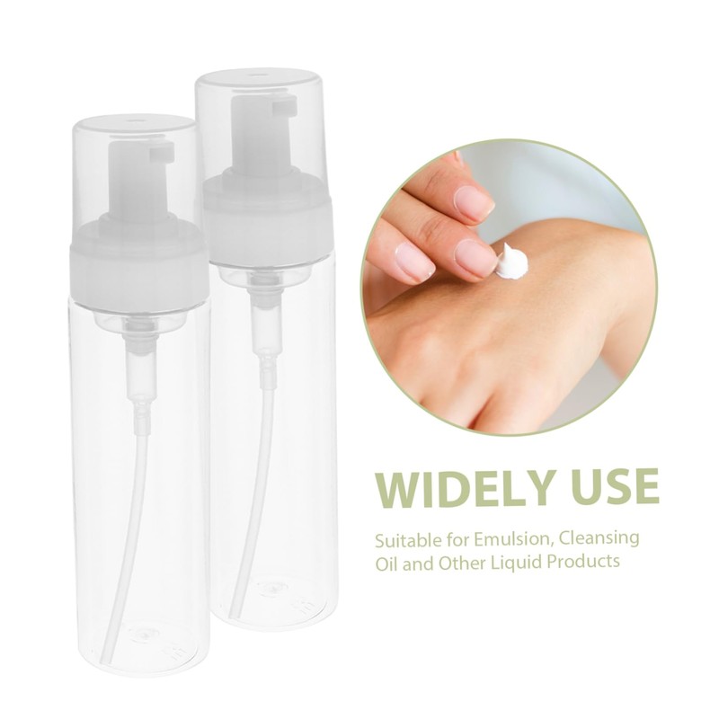 BIUDECO Travel-Friendly Refillable Pump Bottles Countertop Soap Dispenser Foaming Hand