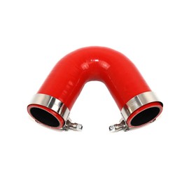 TMKOOL 4-Ply Reinforced High Performance 2.25" ID 135 Degree Elbow Coupler Silicone Hose With SS304 T Bolt Clamp (2.25'', RED)
