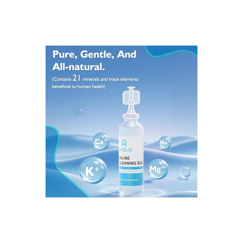 Saline Solution, 300ml /10.56 FL OZ Normal Solution for Multiple