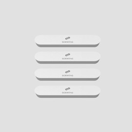 SCENTAG Car Air Freshener - ceramic refill Car Fragrance Deodorizer With Ceramic Diffuser Stone, Aluminum Alloy with Magnetic Top Cover, Air Vent Clip (Zen Tea)