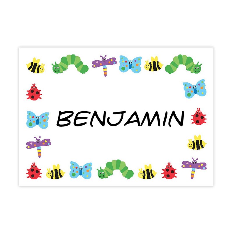Hygloss Products Bugs Self Adhesive Kids Name Tags – 3.5
