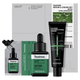 Mediheal Tea Tree Hyaluronic Acid Soothing Moisture Skincare 3-Piece Set, 1 Set / 메디힐 티트리 히알루론산 진정 수분 스킨케어 3종 세트, 1세트