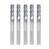 TINVHY 5PCS Milling Cutters with 4 Slots, 5/8in Diameter, 2in