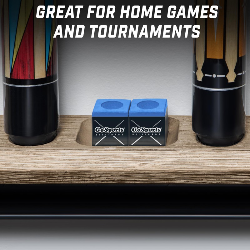 GoSports Premium Pool Cue Chalk Cube 12 Pack - Blue