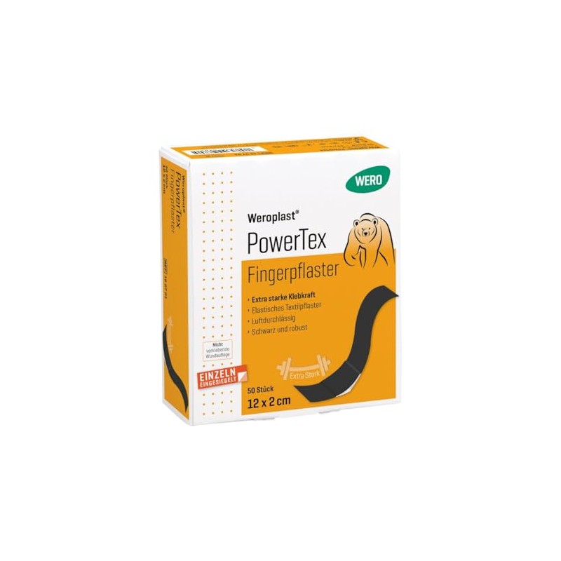 Wero Weroplast PowerTex Finger Plasters 12 x 2 cm Pack