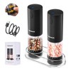 SAKAMOSH Salt and Pepper Shakers Set Electric Black, External Coarseness