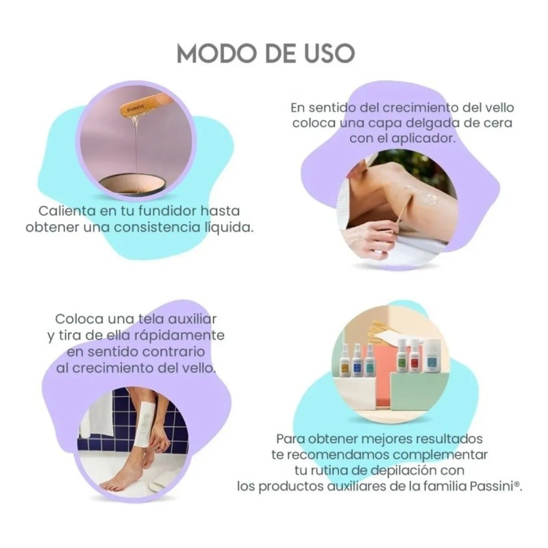 Cera Depilar Piel Sensible Waxy Crema Passini Epilatoria