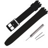 Rihahisy 12mm Silicone Rubber Watch Strap/Watch Band Replacement for Swatch