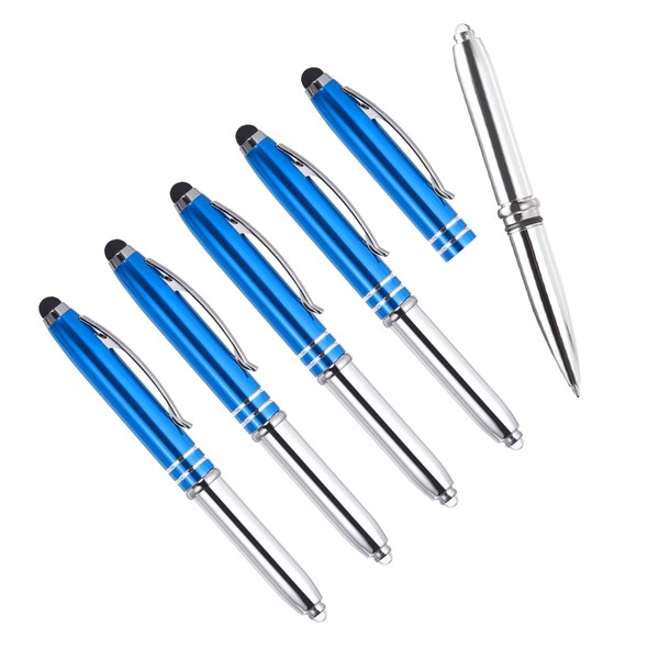 YOKIVE 5 Pcs Ballpoint Pen with Stylus Tip and LED