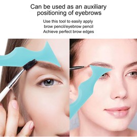 Pure Vie Eyeliner Schablone, Eyeliner Hilfe, 3stück Lidschatten Schablone, Silikon Wiederverwendbar Mehrzweck Augen Make up Eyeliner Lidstrich Schablone Tools für Anfänger (Blau)