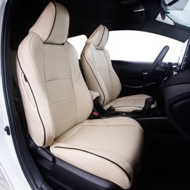 HKZ Fit RAV4 Car Seat Covers Set for Toyota RAV4 2021-2024 Prime SE,XSE & 2019 2020 2021 2022 2023 2024 2025 Hybrid/PHEV SE,XSE - 5 Seats Full Set Leather(Beige)