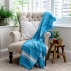 Nicola Spring Turkish Cotton Beach Towel - Light Blue -