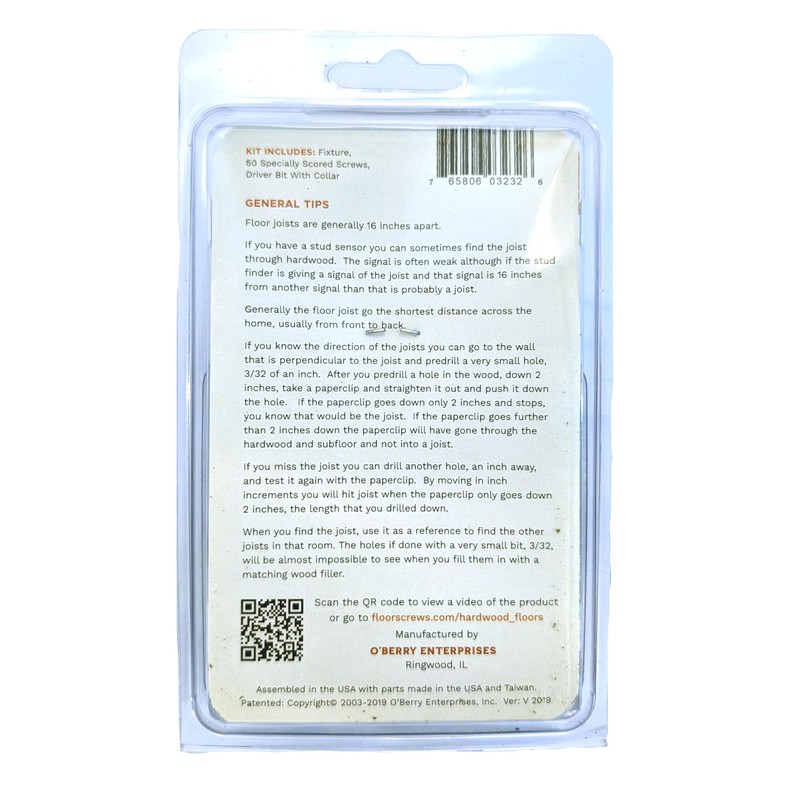 Squeaky Hardwood Floor Repair Kit - Squeeek No More -