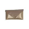 Evening Clutch Purse with, Rose Gold and Silver, Chain Strap