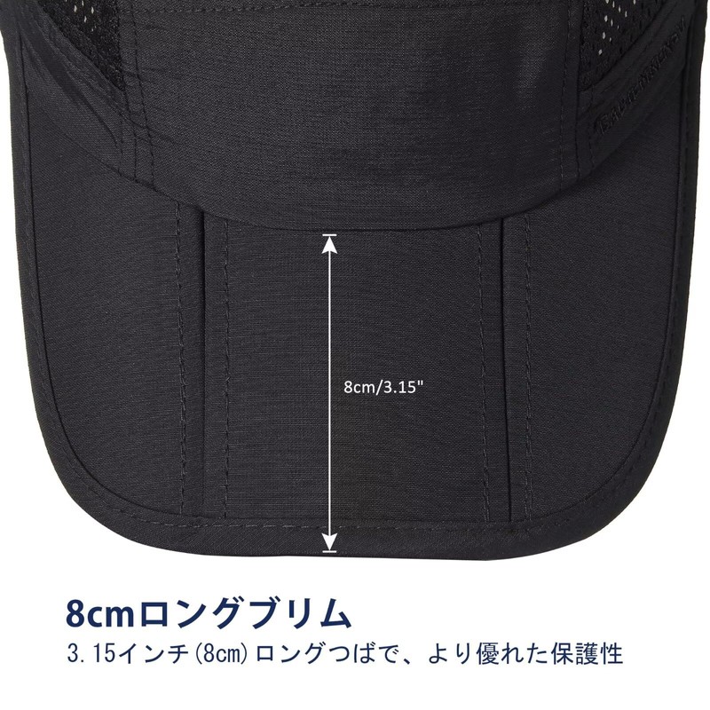 GADIEMKENSD Men's Folding Outdoor Hat, Long Brim, UPF 50+, UV