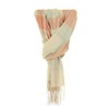 Glen Isla 100% Cashmere Summer Lightweight Scarf White & Rose