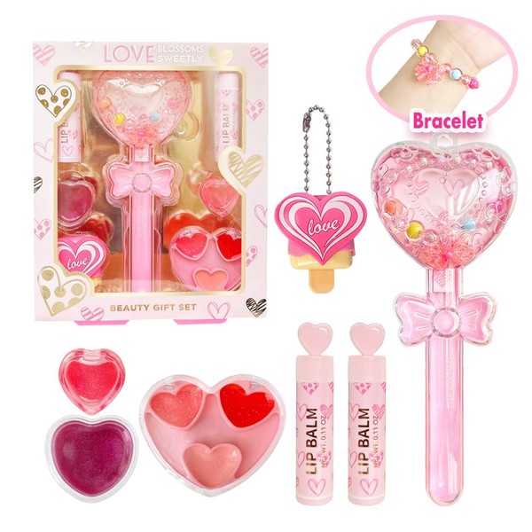 6-in-1 Heart Shine Lip gloss Set - 2 Lip Balms