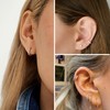Pendientes de aro de plata de ley Pendientes de bola