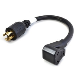 Ceptics 1.5-Ft 30-Amp Generator to RV Power Cord L14-30 to TT-30R | 4-prong locking plug | 30A, 125/250V