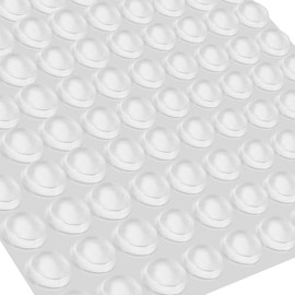 Clear Cabinet Door Bumpers Pack, Sound Dampening Cushion Pads, Soft Close Cabinet Bumpers, Self-Adhesive Cabinet Pads for Drawer, Cabinet (12.7x3.5mm 100PCS)