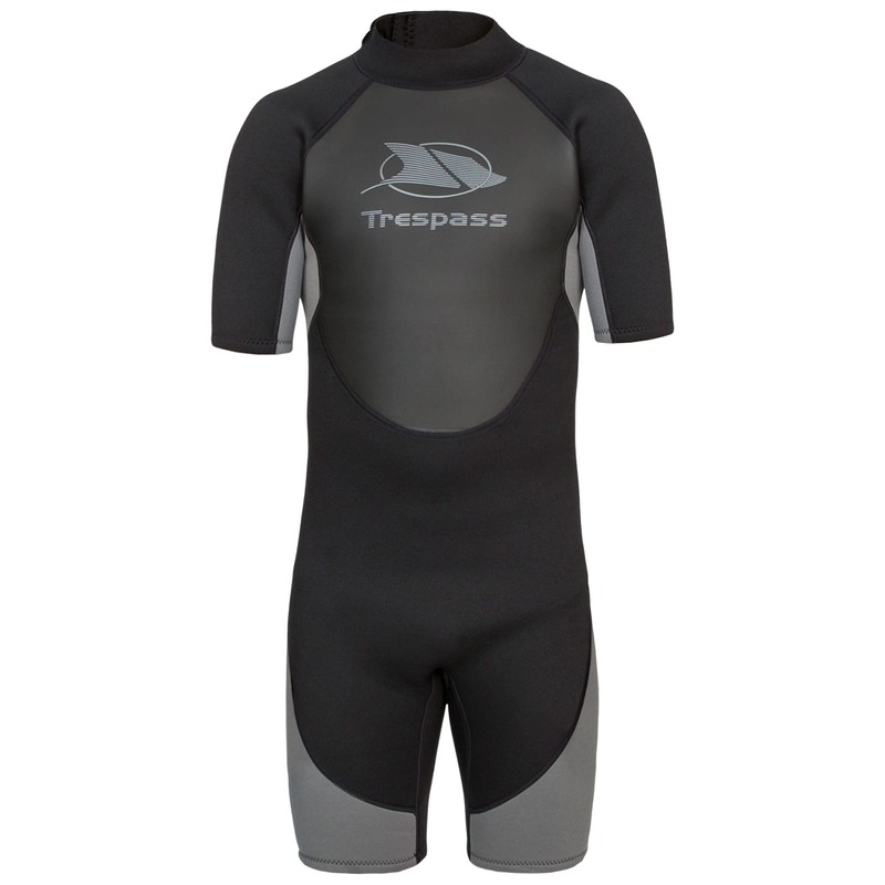 Trespass Scuba, Black, 2/3, Short 3mm Neoprene Suit with 7mm