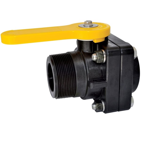 Banjo Stubby Poly Ball Valve Standard Port 2" Male NPT