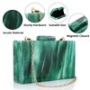 Malachite Green Acrylic Evening Bag Unique Square Bag Cocktail Wedding