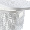 KADAX Storage Basket with Lid, 6L, Plastic Storage Box, Rectangular